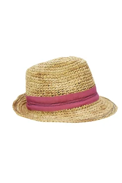 Lola Hats Hats-Tarboush Grosgrain Topstitched Fedora
