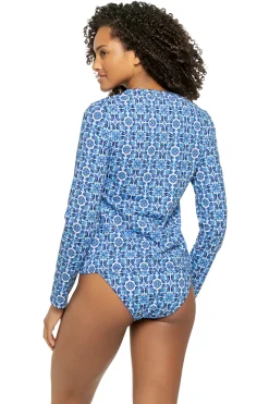 Tommy Bahama Rash Guards|Rash Guard-Terrazzo Tile Rash Guard