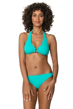Helen Jon Halter|Bikinis-Textured Halter Bikini Top