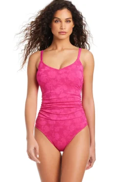 Beyond Control One Pieces-Textured One Piece Swimsuit