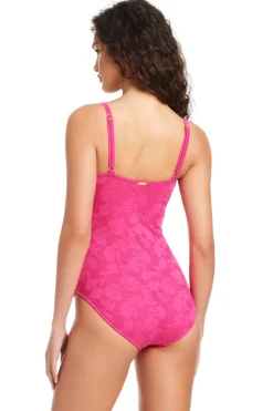 Beyond Control One Pieces-Textured One Piece Swimsuit
