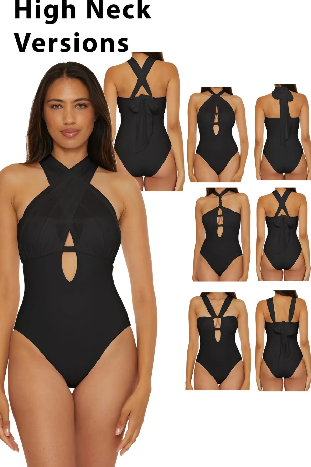 Becca by Rebecca Virtue Asymmetrical|Halter-The Butterfly Multi-Way One Piece Swimsuit