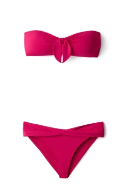 Robin Piccone Bandeau|Bikinis-Tie Front Bandeau Bikini Top