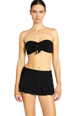 Robin Piccone Bandeau|Bikinis-Tie Front Bandeau Bikini Top
