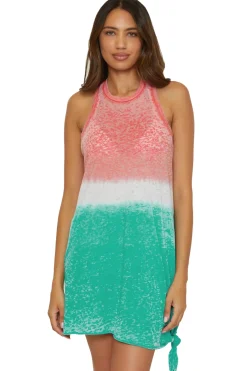 Becca by Rebecca Virtue Sundresses-Tie Side High Neck Mini Dress
