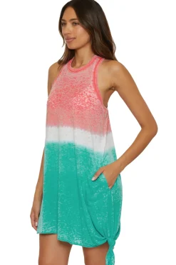 Becca by Rebecca Virtue Sundresses-Tie Side High Neck Mini Dress