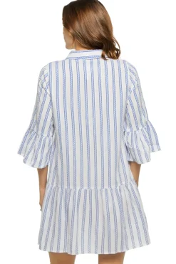Tommy Bahama Shirt Dresses-Tiered Mini Shirt Dress