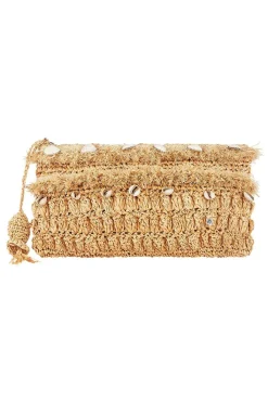 Florabella Bags-Timor Raffia Clutch
