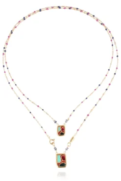 Gas Bijoux Jewelry-Totem Enamel Scapulaire Necklace