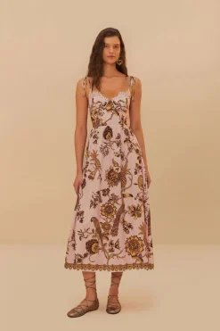 Farm Rio Sundresses-Tropical Landing Midi Dress