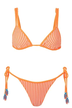 Maaji High Leg|Tie Side-Tulum Reversible Tie Side Brazilian Bikini Bottom