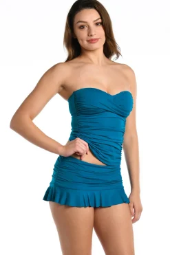 La Blanca Bandeau|Tankinis-Twist Bandeau Tankini Top