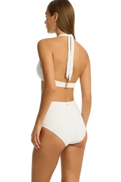 Sea Level Halter|Bikinis-Twist Halter Bikini Top