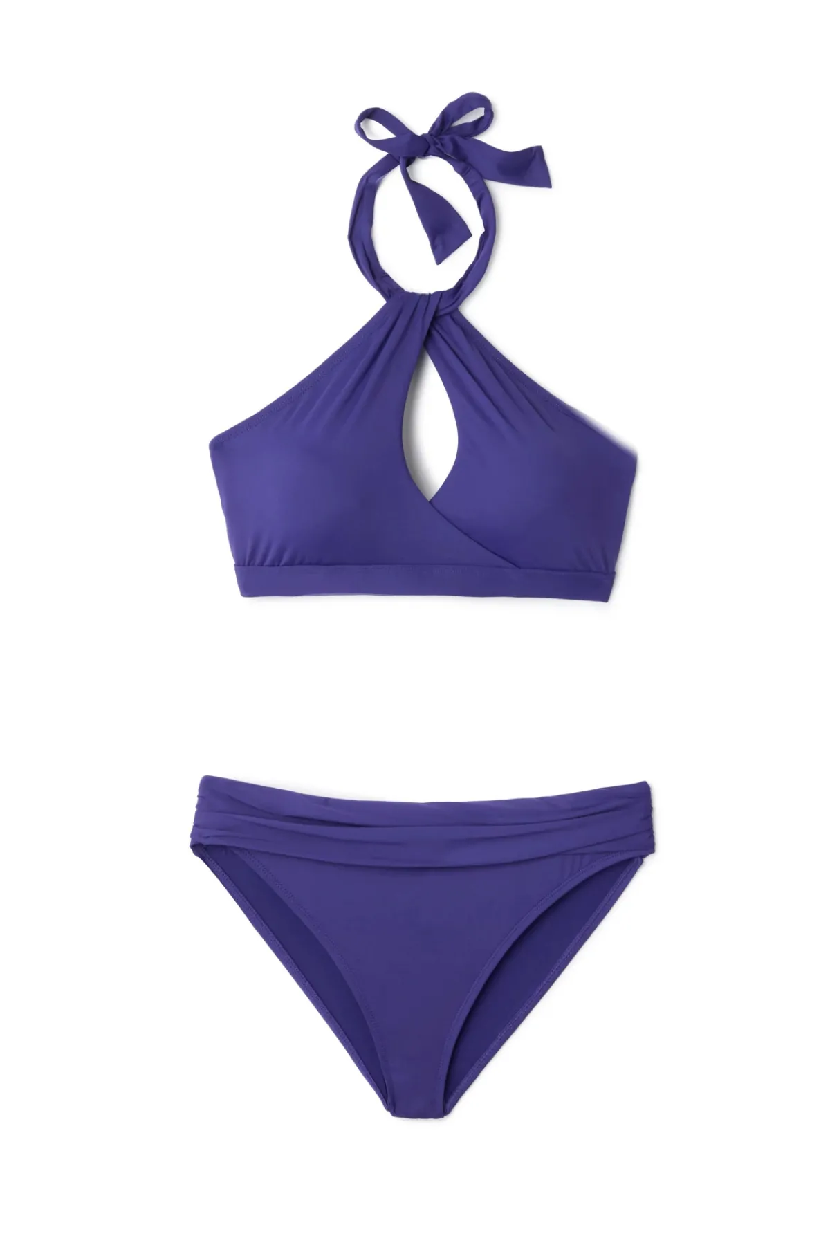 Cerulean Sea High Neck|Halter-Twist High Neck Bikini Top