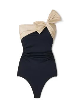 Carmen Marc Valvo Asymmetrical|One Pieces-Underwire Asymmetrical One Piece Swimsuit