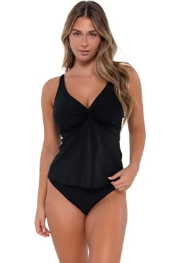 Sunsets Tank|Tankinis-Underwire Twist Tankini Top (D+ Cup)