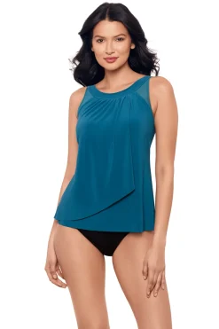 Miraclesuit High Neck|Tankinis-Ursula Mesh Underwire High Neck Tankini Top