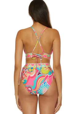 Trina Turk Triangle|Halter-Venus Reversible Triangle Bikini Top