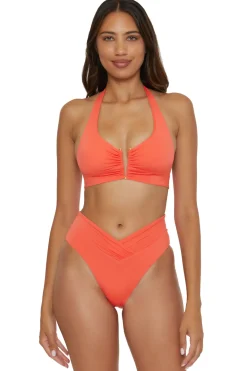 Becca by Rebecca Virtue Bralette|Halter-Viviana Halter Banded Bikini Top