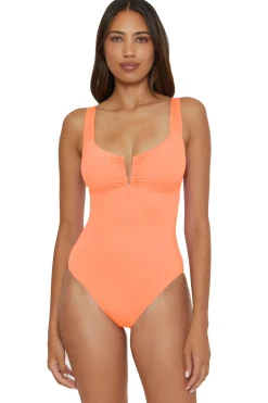 Becca by Rebecca Virtue Plunge|One Pieces-Viviana V-Front One Piece Swimsuit