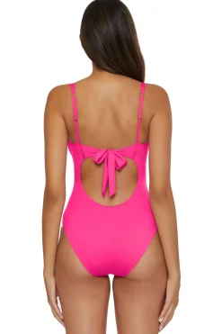 Becca by Rebecca Virtue Plunge|One Pieces-Viviana V-Front One Piece Swimsuit