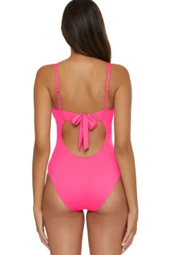 Becca by Rebecca Virtue Plunge|One Pieces-Viviana V-Front One Piece Swimsuit