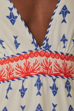 Farm Rio Sundresses-V-Neck Mini Dress