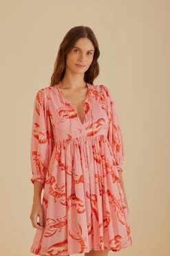 Farm Rio Sundresses-V-Neck Mini Dress