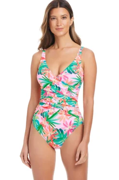 Bleu Rod Beattie One Pieces-V-Neck One Piece Swimsuit