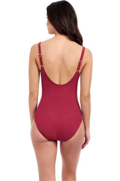 Profile by Gottex Plunge|One Pieces-V-Neck One Piece Swimsuit (D+ Cup)