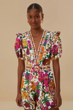 Farm Rio Jumpsuits / Rompers-V-Neck Romper