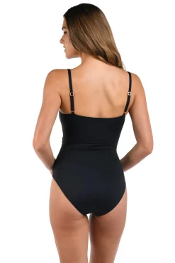 La Blanca Plunge|One Pieces-V-Wire One Piece Swimsuit