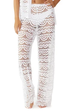 PQ Swim Bottoms-Water Lily Lace Cover Pants