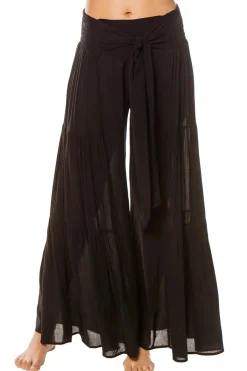 Elan Bottoms-Wide Leg Bow Tie Pants