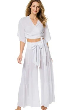 Elan Bottoms-Wide Leg Bow Tie Pants