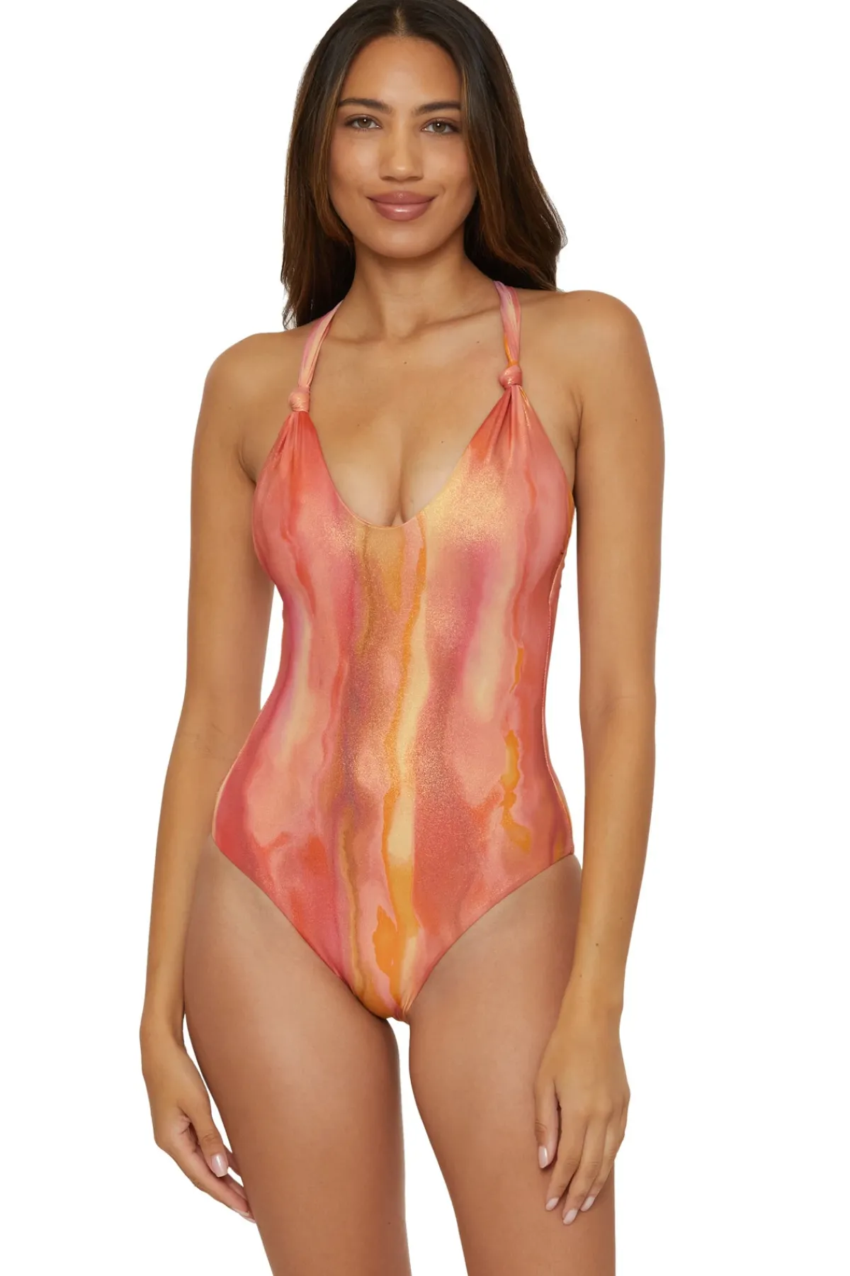 Becca by Rebecca Virtue Halter|Plunge-Wren One Piece Swimsuit
