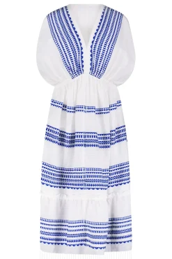 Lemlem Sundresses-Yani Plunge Midi Dress