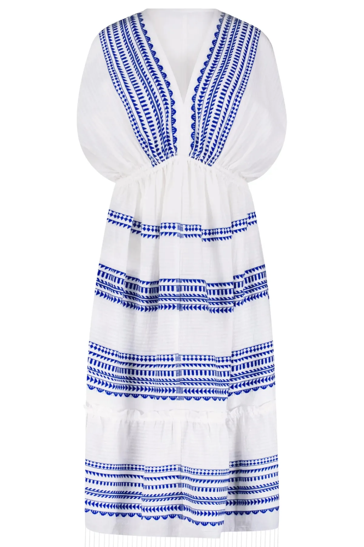 Lemlem Sundresses-Yani Plunge Midi Dress