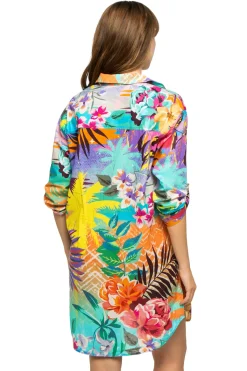 Johnny Was Shirt Dresses|Tunics-Zeru Long Sleeve Shirt Dress