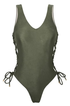 Rio de Sol High Leg|One Pieces-Zoe Lace Up One Piece Swimsuit