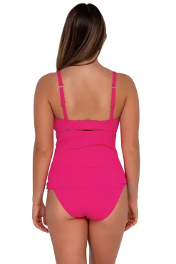 Sunsets Tank|Tankinis-Zuri V-Wire Tankini Top (D+ Cup)