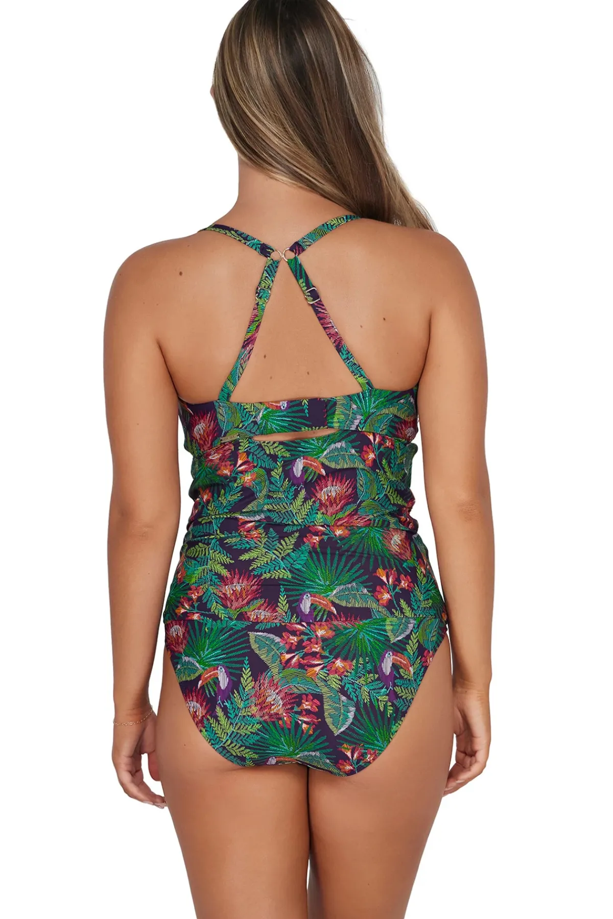Sunsets Tank|Tankinis-Zuri V-Wire Tankini Top (D+ Cup)