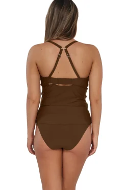 Sunsets Tank|Tankinis-Zuri V-Wire Tankini Top (D+ Cup)