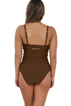 Sunsets Tank|Tankinis-Zuri V-Wire Tankini Top (D+ Cup)