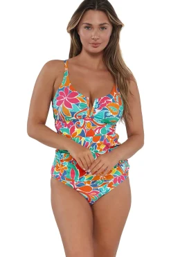 Sunsets Tank|Tankinis-Zuri V-Wire Tankini Top (E-H Cup)