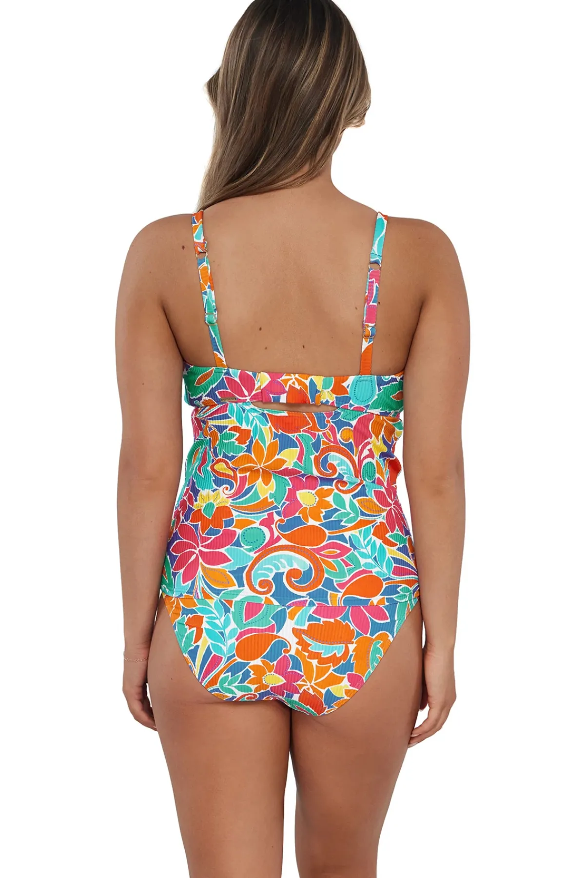 Sunsets Tank|Tankinis-Zuri V-Wire Tankini Top (E-H Cup)